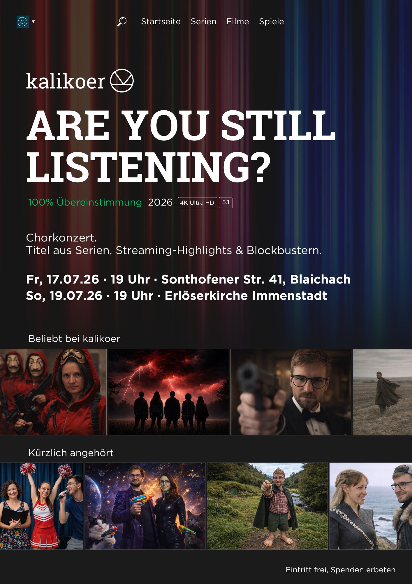 Konzertplakat Kalikoer – Are you still listening?